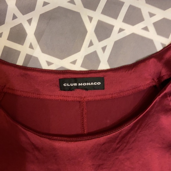 CLUB MONACO CAPPED SLEEVE SILK BLEND DRESS - Picture 2 of 3